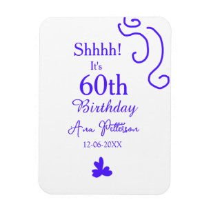 Sie ist 60. Geburtstag hinzufügen Namen lila Spani Magnet
