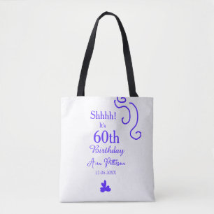 Sie ist 60. Geburtstag hinzufügen Namen lila Spani Tasche