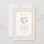 Sie ist abgemeldet Floral-Bridal-Shower Dankeskarte (Vorderseite)