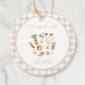 Sie ist abgemeldet Floral-Bridal-Shower Geschenkanhänger (Vorderseite)