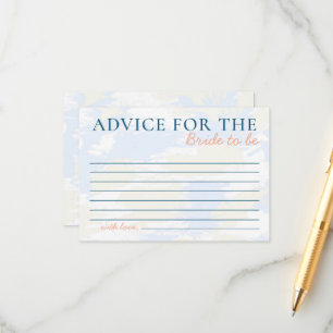Sie ist auf Cloud 9 Advice für Bride Brautparty Begleitkarte
