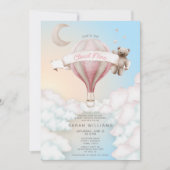 Sie ist auf Cloud 9 Babydusche Einladung (Vorderseite)