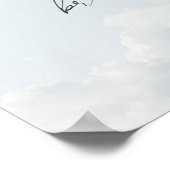 Sie ist auf Cloud 9 Brautparty Begrüßungszeichen P Poster (Ecke)