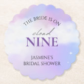 Sie ist auf Cloud 9 Brautparty Decor Dreamy Pastel Untersetzer (Vorderseite)