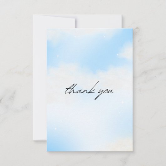 Sie ist auf Cloud 9 Brautparty Dreamy Sky Pastel T Dankeskarte (Vorderseite)