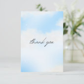Sie ist auf Cloud 9 Brautparty Dreamy Sky Pastel T Dankeskarte (Stehend Vorderseite)