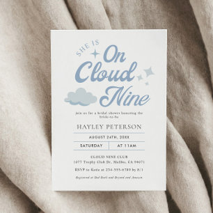 Sie ist auf Cloud 9 Brautparty Einladung