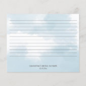 Sie ist auf Cloud 9 Brautparty-Rezept-Karte (Rückseite)