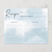 Sie ist auf Cloud 9 Brautparty-Rezept-Karte (Vorderseite)