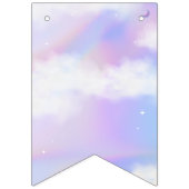 Sie ist auf Cloud 9 Brautparty Soft Sky Pastel Wimpelkette (Erste Fahne)