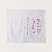 Sie ist auf Cloud 9 Dreamy Brautparty Hintergrund Wandteppich (Vorderseite (Horizontal))