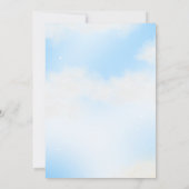 Sie ist auf Cloud 9 Dreamy Brautparty Soft Blue Einladung (Rückseite)