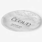 Sie ist auf Cloud 9 Dreamy Elegant Brautparty Pappteller (Schrägansicht)