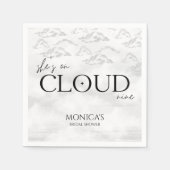 Sie ist auf Cloud 9 Dreamy Elegant Brautparty Serviette (Vorderseite)