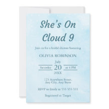 Sie ist auf Cloud 9 Dreamy Sky Blue Brautparty