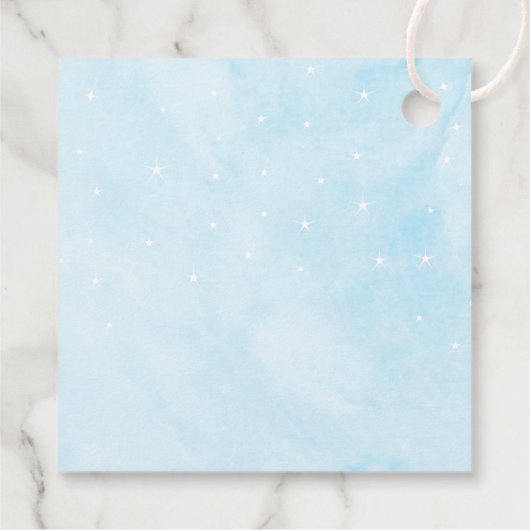 Sie ist auf Cloud 9 Dreamy Sky Blue Brautparty Geschenkanhänger (Rückseite)