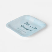 Sie ist auf Cloud 9 Dreamy Sky Blue Brautparty Pappteller (Gewinkelt)