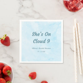 Sie ist auf Cloud 9 Dreamy Sky Blue Brautparty Serviette