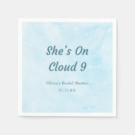 Sie ist auf Cloud 9 Dreamy Sky Blue Brautparty Serviette