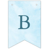 Sie ist auf Cloud 9 Dreamy Sky Blue Brautparty Wimpelkette (Zweite Fahne)