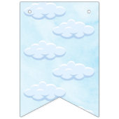 Sie ist auf Cloud 9 Dreamy Sky Blue Brautparty Wimpelkette (Erste Fahne)