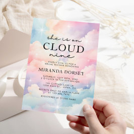 Sie ist auf Cloud 9 Dreamy Stars Brautparty Einladung