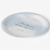 Sie ist auf Cloud 9 Dreamy Watercolor Brautparty Pappteller (Schrägansicht)