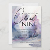 Sie ist auf Cloud 9 Elegant Brautparty Dreamy Einladung (Vorderseite)