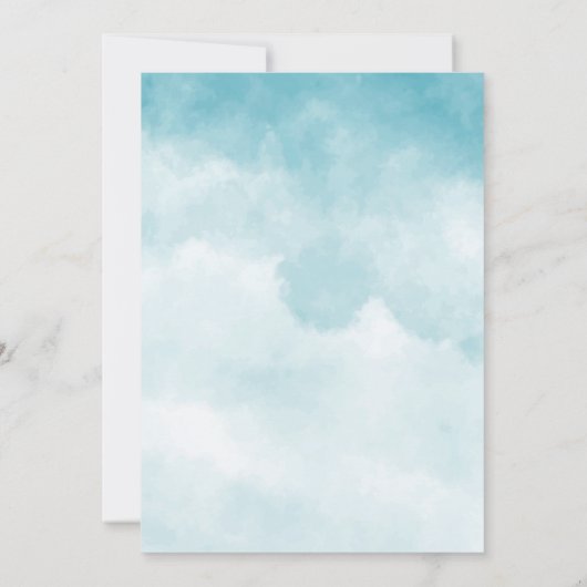 Sie ist auf Cloud 9 Elegant Brautparty Dreamy Einladung (Rückseite)