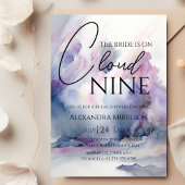 Sie ist auf Cloud 9 Elegant Brautparty Dreamy Einladung