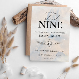 Sie ist auf Cloud 9 Elegant Brautparty Dreamy Einladung