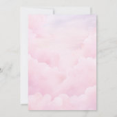 Sie ist auf Cloud 9 Elegantes Rosa Blush Brautpart Einladung (Rückseite)