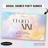 Sie ist auf Cloud 9 farbiges Pastel-Brautparty Banner