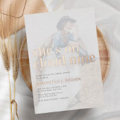 Sie ist auf Cloud 9 Foto Minimalistisch Brautparty Folieneinladung