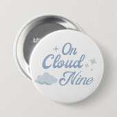 Sie ist auf Cloud 9 Junggeselinnen-Abschied Favori Button (Vorne & Hinten)