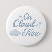 Sie ist auf Cloud 9 Junggeselinnen-Abschied Favori Button (Vorderseite)