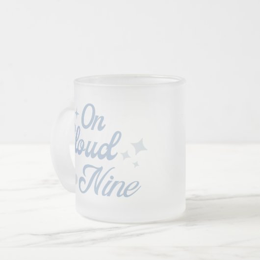 Sie ist auf Cloud 9 Junggeselinnen-Abschied Mattglastasse (Vorderseite Links)