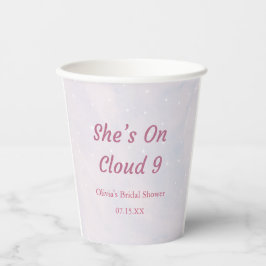 Sie ist auf Cloud 9 Pastel Dreamy Brautparty Pappbecher