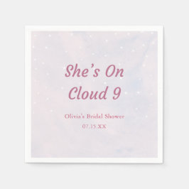 Sie ist auf Cloud 9 Pastel Dreamy Brautparty Serviette