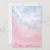 Sie ist auf Cloud 9 Pink Watercolor Brautparty Einladung (Rückseite)