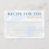 Sie ist auf Cloud 9 Rezept für Bride Brautparty Begleitkarte (Vorderseite)
