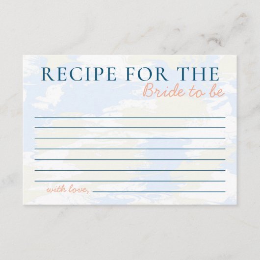 Sie ist auf Cloud 9 Rezept für Bride Brautparty Begleitkarte (Vorderseite)