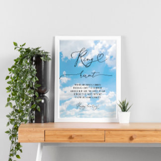 Sie ist auf Cloud 9 Ring Hunt Brautparty Game Poster