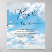 Sie ist auf Cloud 9 Ring Hunt Brautparty Game Poster (Vorne)