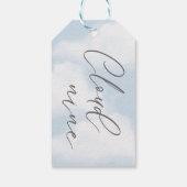 Sie ist auf Cloud 9 Watercolor Brautparty Geschenkanhänger (Rückseite)