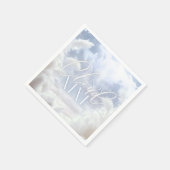 Sie ist auf Cloud Nine 9 White Pampas Brautparty Serviette (Ecke)