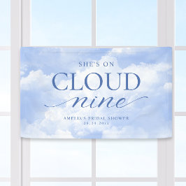 Sie ist auf Cloud Nine Blue Brautparty Banner