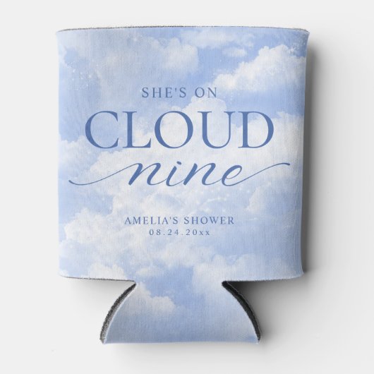 Sie ist auf Cloud Nine Blue Brautparty Dosenkühler (Vorderseite)