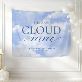 Sie ist auf Cloud Nine Blue Brautparty Wandteppich