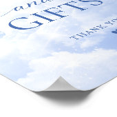Sie ist auf Cloud Nine Blue Cards & Gifts Poster (Ecke)
